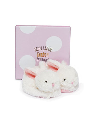 Rabbit Rattle Bootie Gift Set in Pink