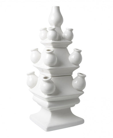 3 Piece Tiered Tulipiere Tower in Glossy White