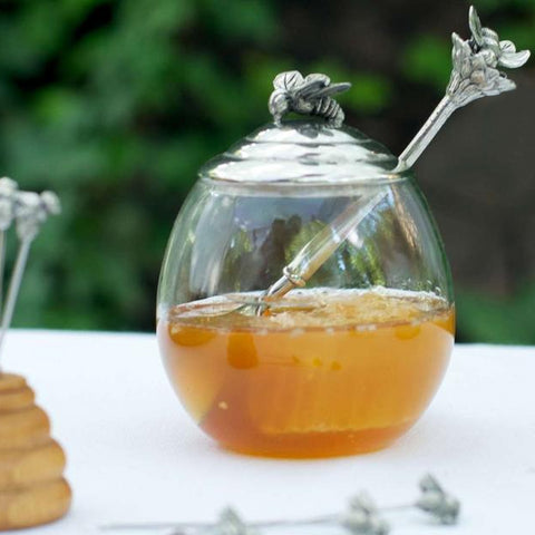 Honey Pot with Bee Spoon