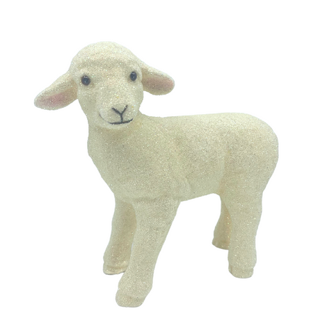Beaded Standing Sheep in Cream