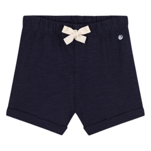 Solid Pocketed Shorts in Navy