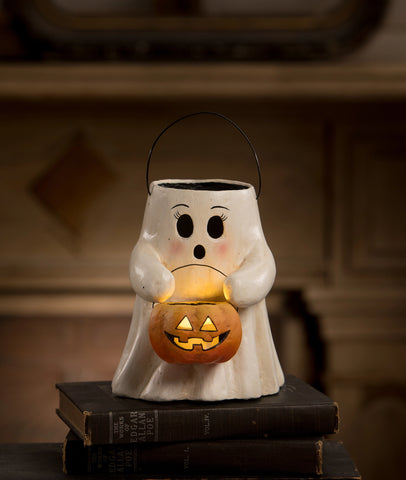 Scardey Boo + Sweet Boo w/Paper Mache Pumpkin Bucket