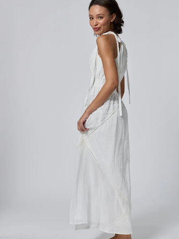 Louisa Heirloom Patchwork Maxi Dress in Ivory