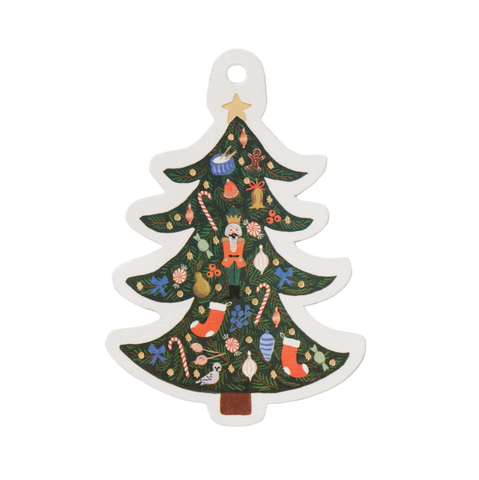 Nutcracker Tree Illustrated Gift Tag Set