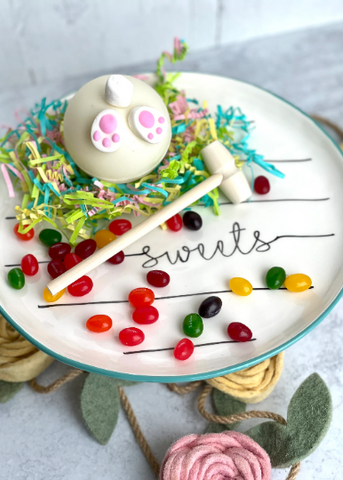 Smashable M&M Filled White Chocolate Bunny Bum