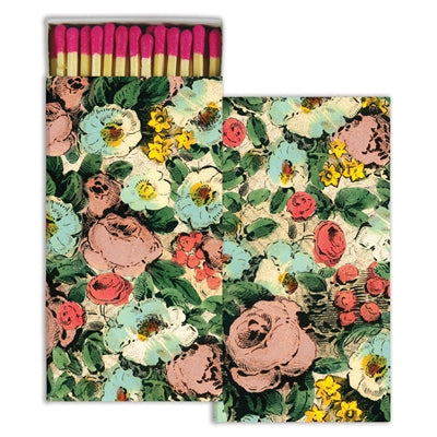 Pink Floral Collage Box of Matches