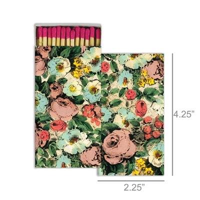 Pink Floral Collage Box of Matches
