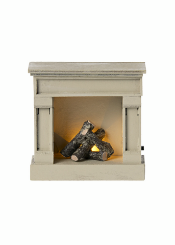 Little Friends Fireplace in Off White