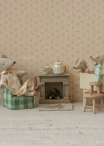 Little Friends Fireplace in Off White