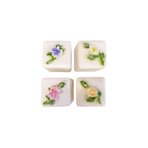 Iced Floral Petit Four Candle