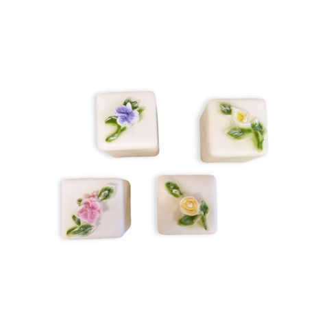 Iced Floral Petit Four Candle