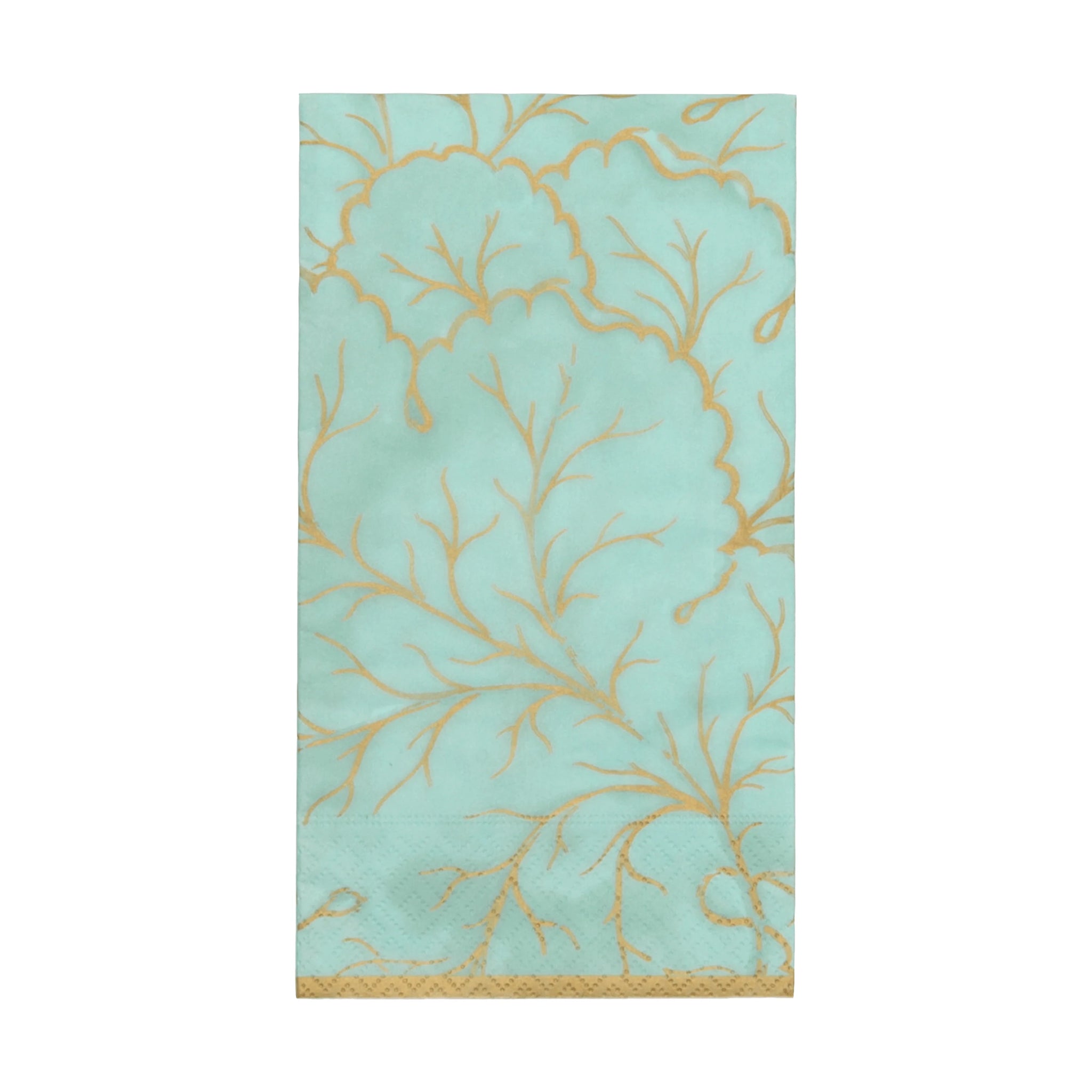 Gilded Majolica Paper Guest Towel Set In Saltwater