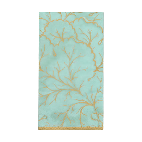 Gilded Majolica Paper Guest Towel Set In Saltwater