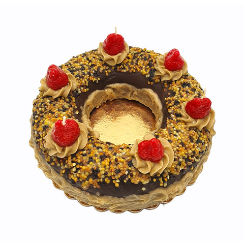 German Chocolate Crown Cake Candle