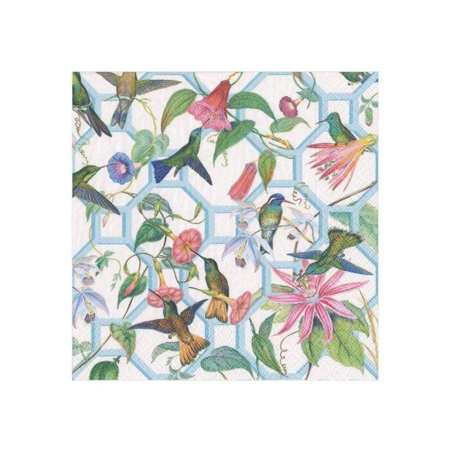 Hummingbird Trellis Paper Cocktail Napkin Set
