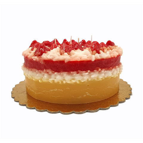 Strawberry Bavarian Cream Cake Candle