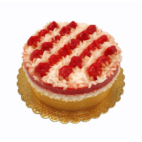 Strawberry Bavarian Cream Cake Candle