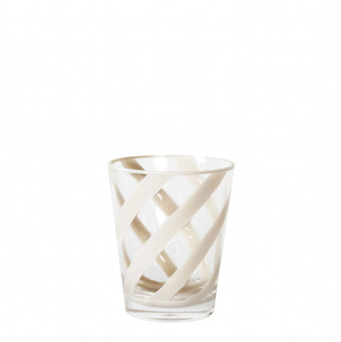 Acrylic Spiral Glass in Cream