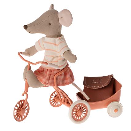 Big Sister Tricycle Mouse in Coral