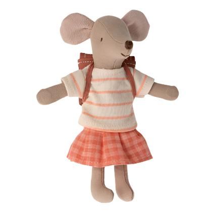 Big Sister Tricycle Mouse in Coral