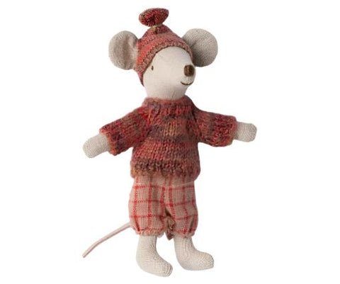 Big Sister Winter Mouse with Ski Set in Rose