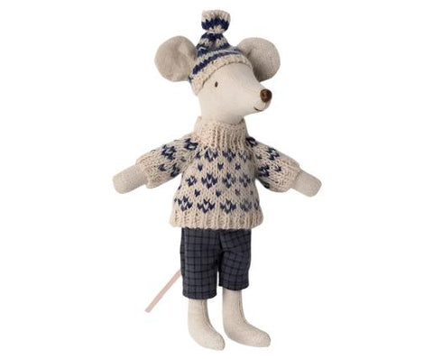 Dad Winter Mouse with Ski Set