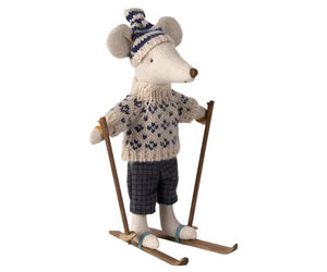 Dad Winter Mouse with Ski Set