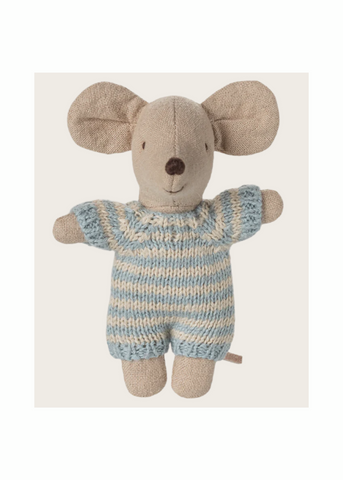 Baby Mouse in Carry Cot in Blue