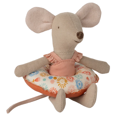 Little Sister Beach Mouse with Float in Flower