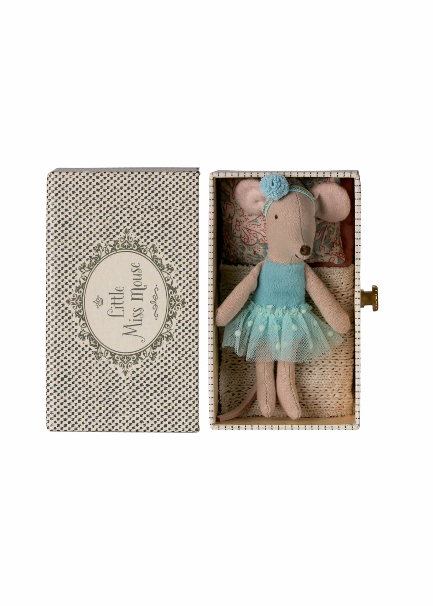 Little Sister Dance Mouse in a Daybed in Blue