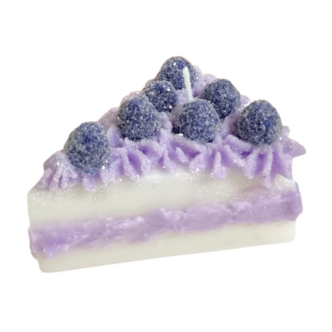 Slice of Blackberry Crème Cake Candle