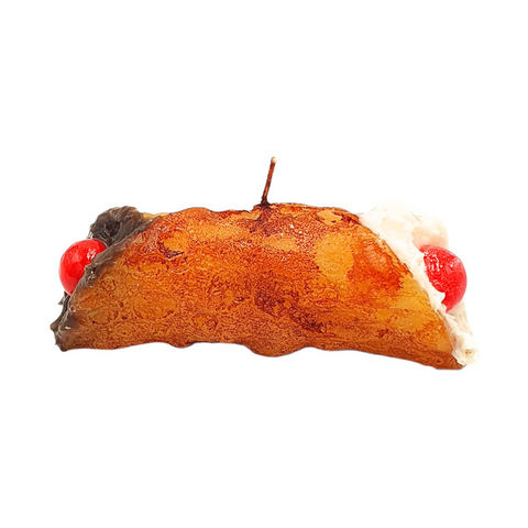 Black + White Cannoli Pastry Candle