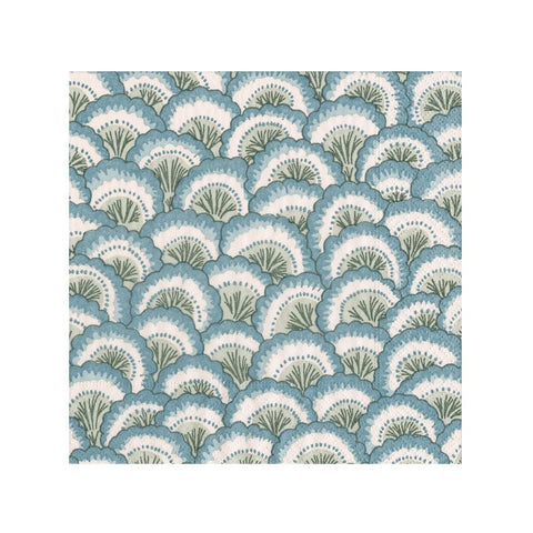 Pontchartrain Scallop Paper Cocktail Napkin Set In Stone Blue