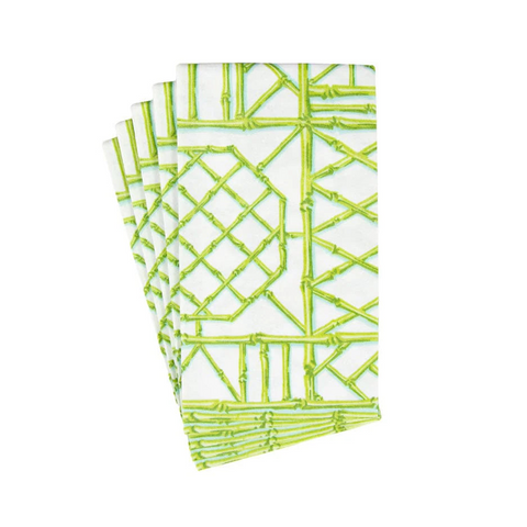 Moss Green Bamboo Screen Paper Guest Towel Set