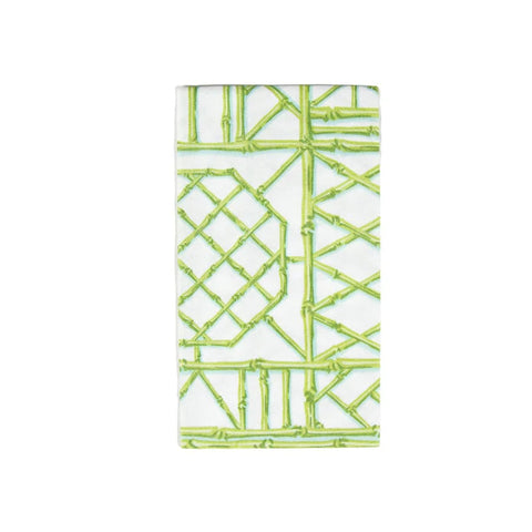 Moss Green Bamboo Screen Paper Guest Towel Set
