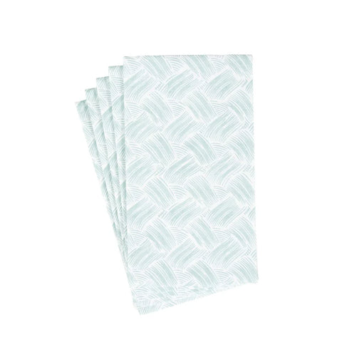 Basketry Paper Linen Guest Towel Set In Mist Blue