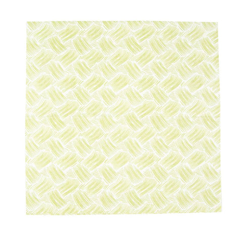 Basketry Paper Linen Cocktail Napkin Set In Moss Green