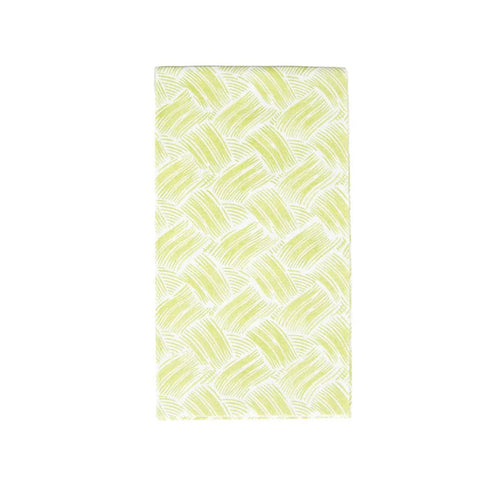 Basketry Paper Linen Guest Towel Set In Moss Green