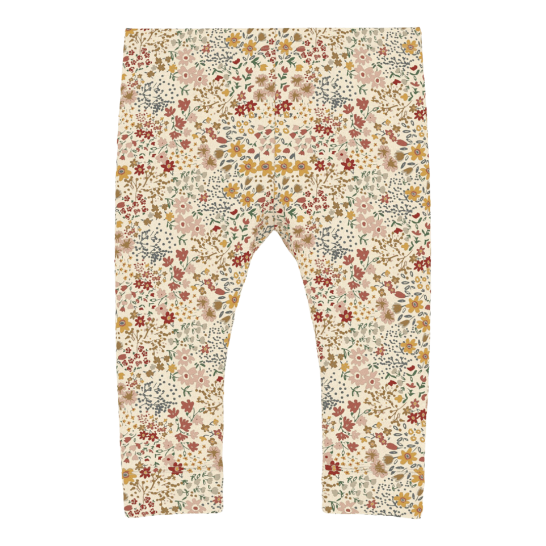 Wildflower Print Leggings in Cream