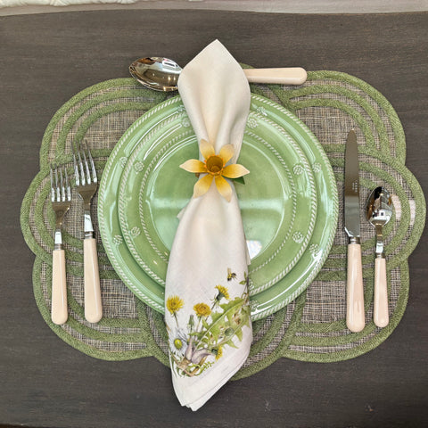 Yellow Meadow Walk Daffodil Napkin Ring