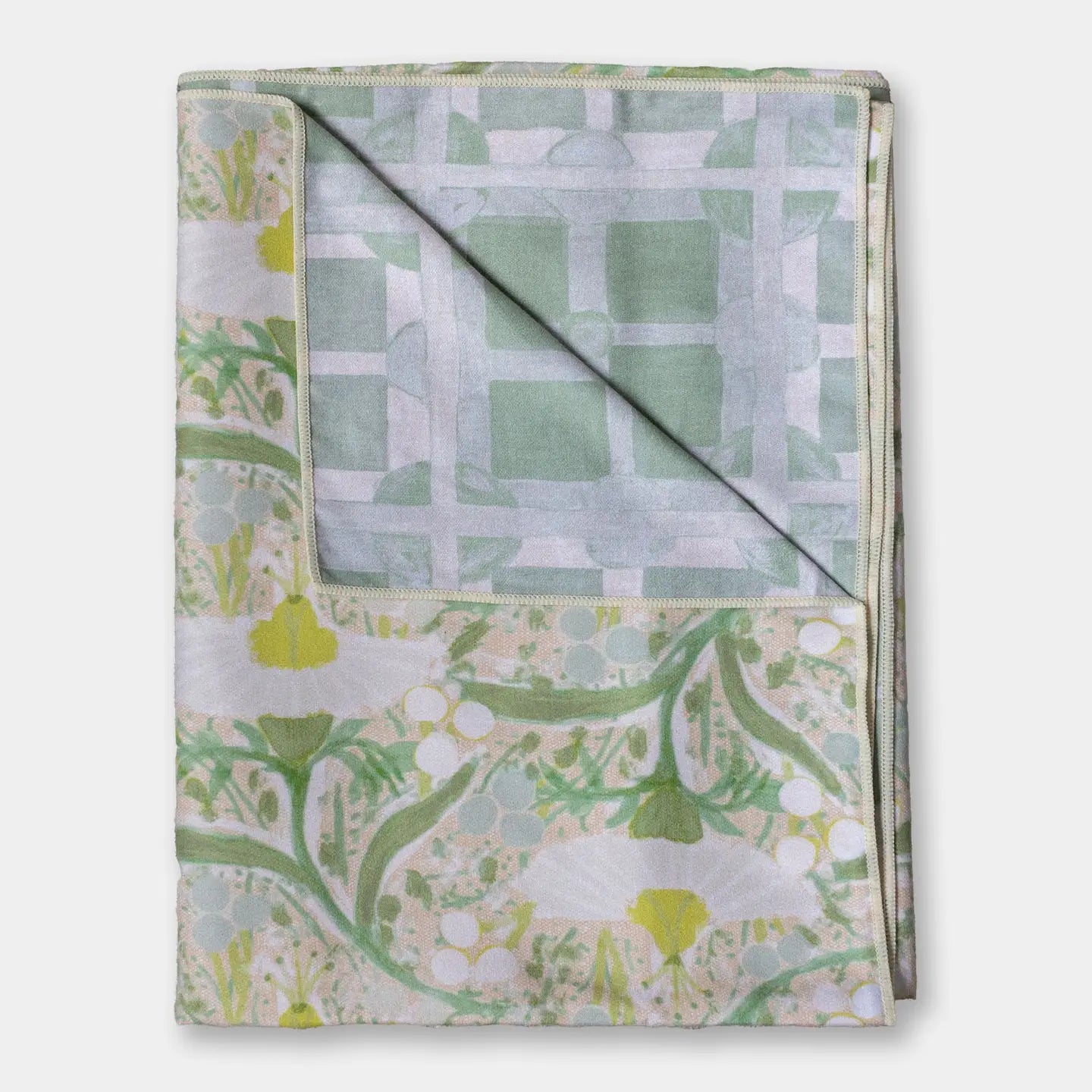 Emma Fast-Dry Patterned Beach Towel + Travel Pouch