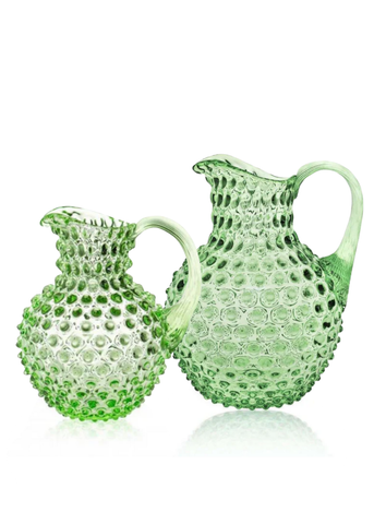 Light Green Round Hobnail Pitcher