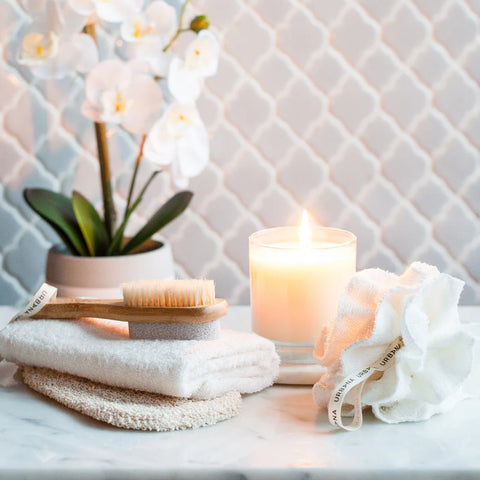Spa Prive Handled Bamboo Body Buffer