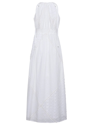 Louisa Heirloom Patchwork Maxi Dress in Ivory