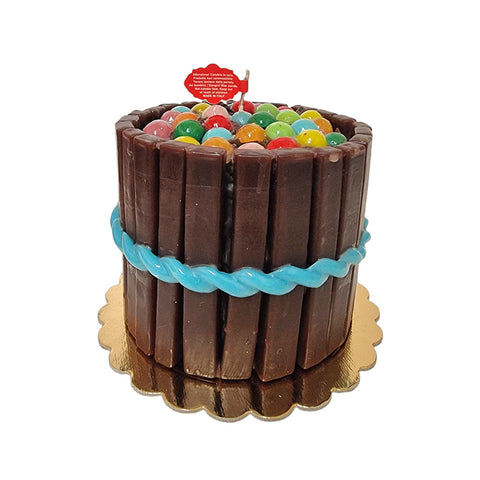 Bow-Tied Candy Cake Candle
