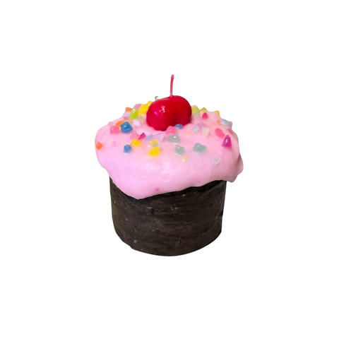 Sprinkled Chocolate Cupcake Pastry Candle