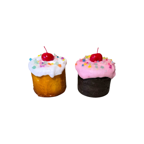 Sprinkled Chocolate Cupcake Pastry Candle