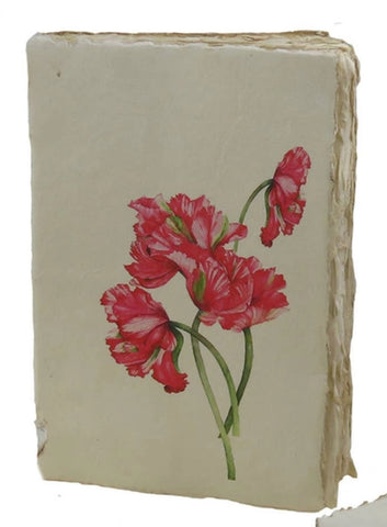 Dahlia Stems Parchment Paper Notebook