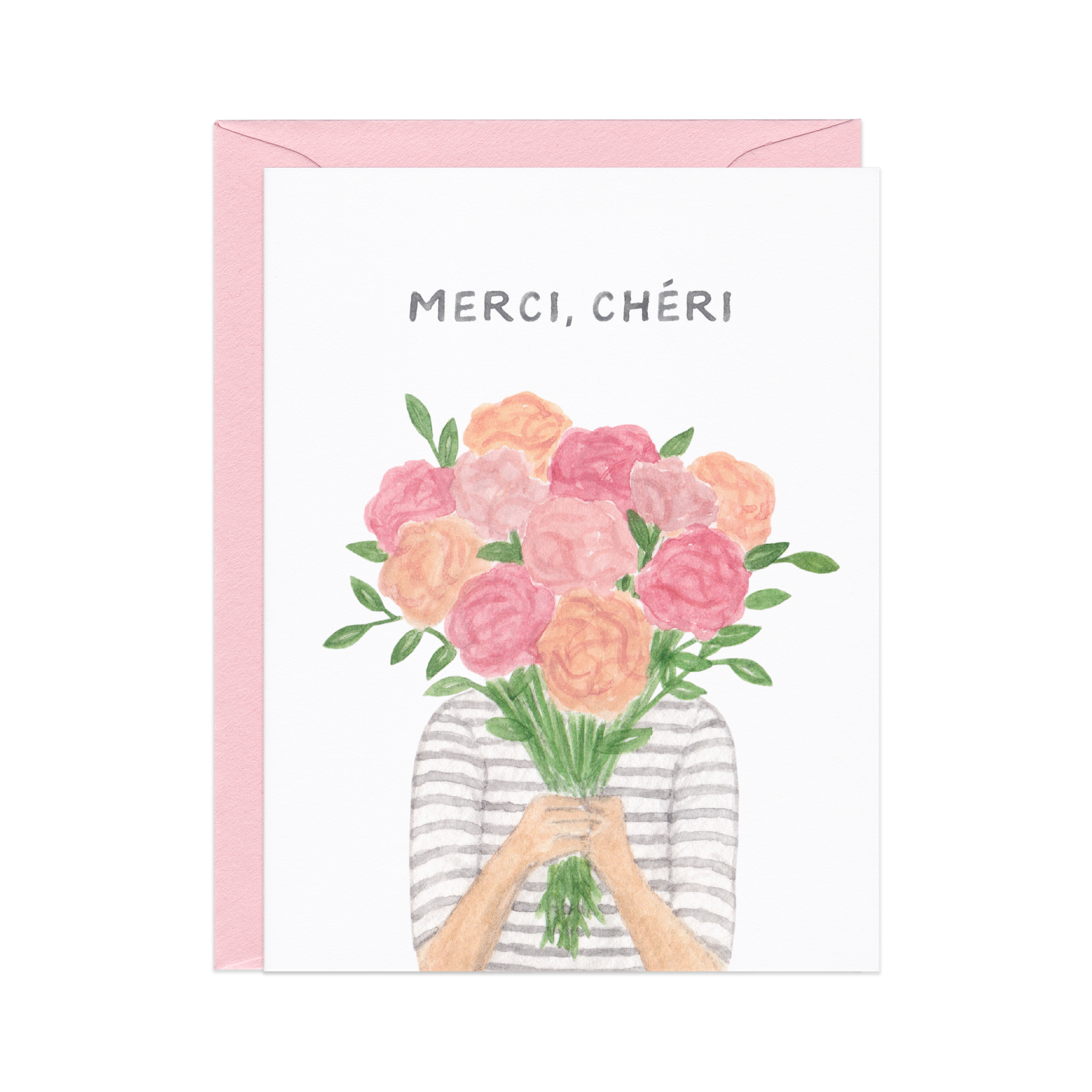 Merci Cheri — French Floral Thank You Card