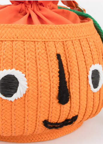 Trick or Treat Pumpkin Woven Candy Bag